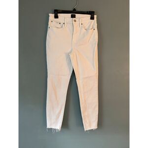J Crew women's white jeans 10" High Rise skinny size 28 inseam 27"
